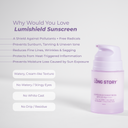 Long Story Weightless Lumishield Sunscreen for face with Encapsulation Technology & SPF 50 PA++++  (50ml)