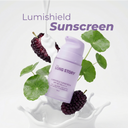 LumiShield Sunscreen SPF 50 PA++++ protecting against UVA, UVB, and free radicals